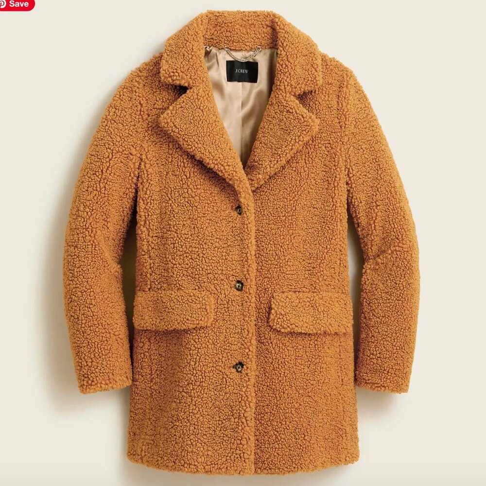 J. Crew Teddy Sherpa Jacket Womens Size XL
